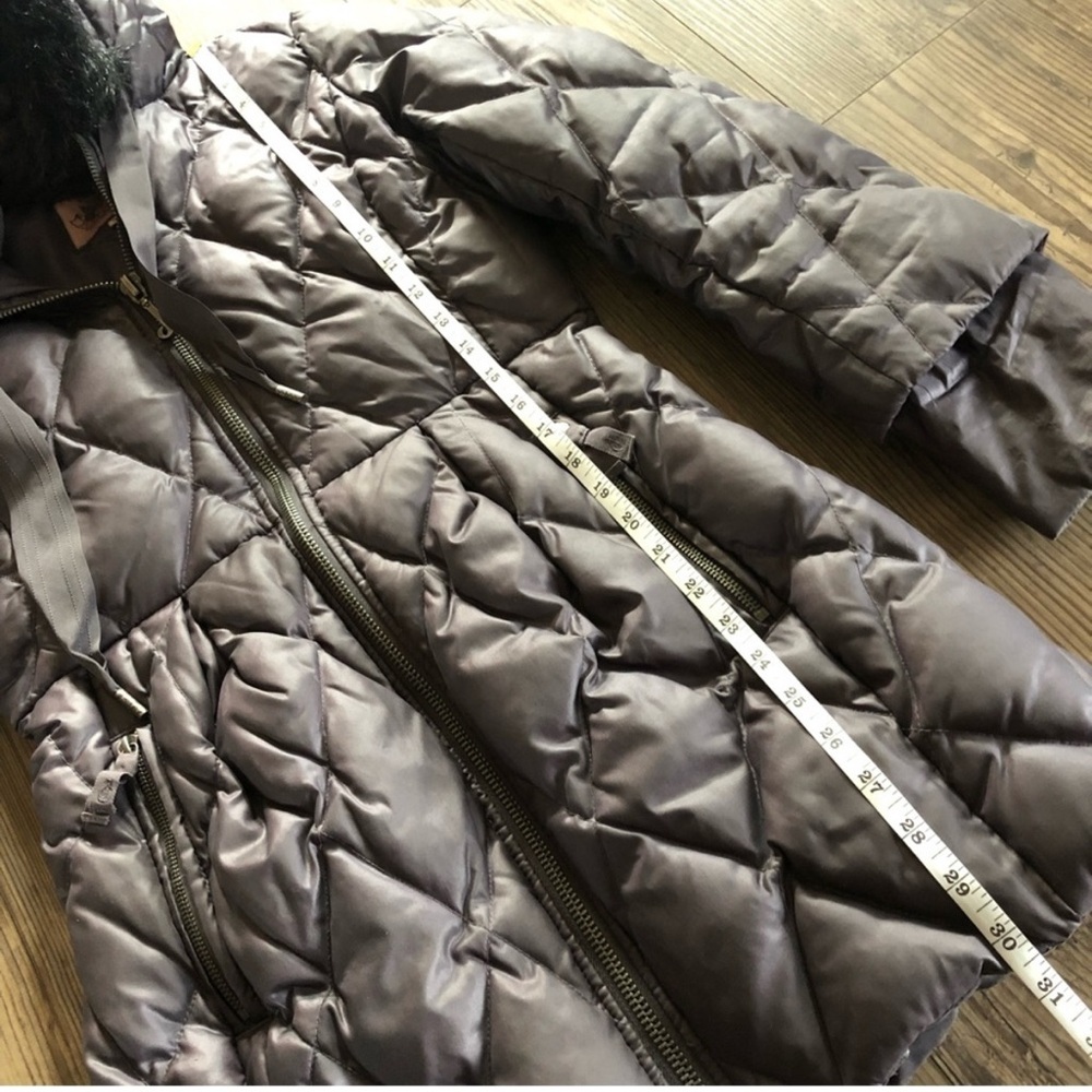 Juicy Couture Women’s Hooded Full Zip Puffer Down Jacket Removable Fur Sz. M - Picture 12 of 13